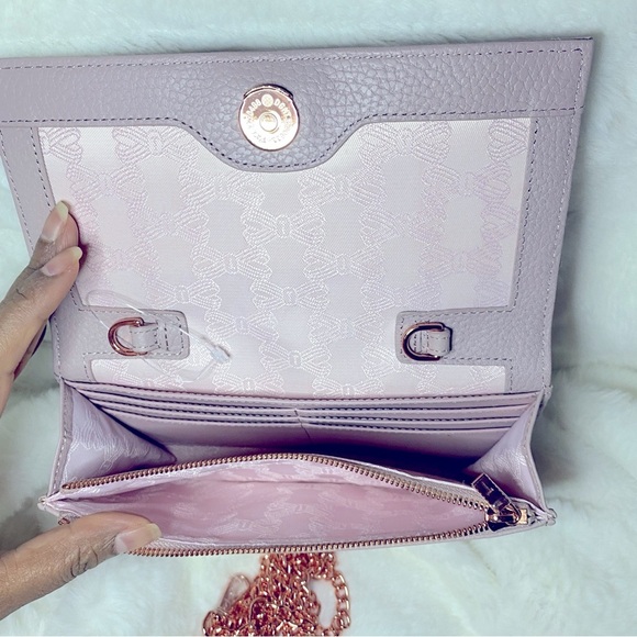 NWOT Ted Baker-CIMMY- Knotted Crossbody Matinee Leather Wallet-Pink - Picture 5 of 12